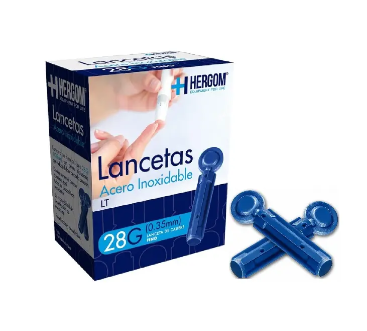 LANCETAS REDONDAS HERGOM 100 PZS.