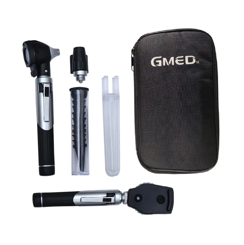 ESTUCHE GMED-303N LUZ LED NEGRO DOS MANGOS FIBRA ÓPTICA