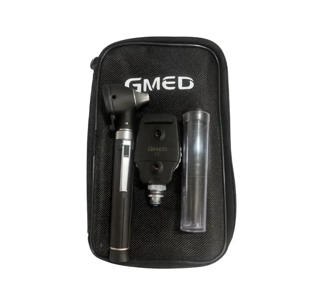 [002414] ESTUCHE GMED-204N LUZ LED NEGRO UN MANGO FIBRA OPTICA