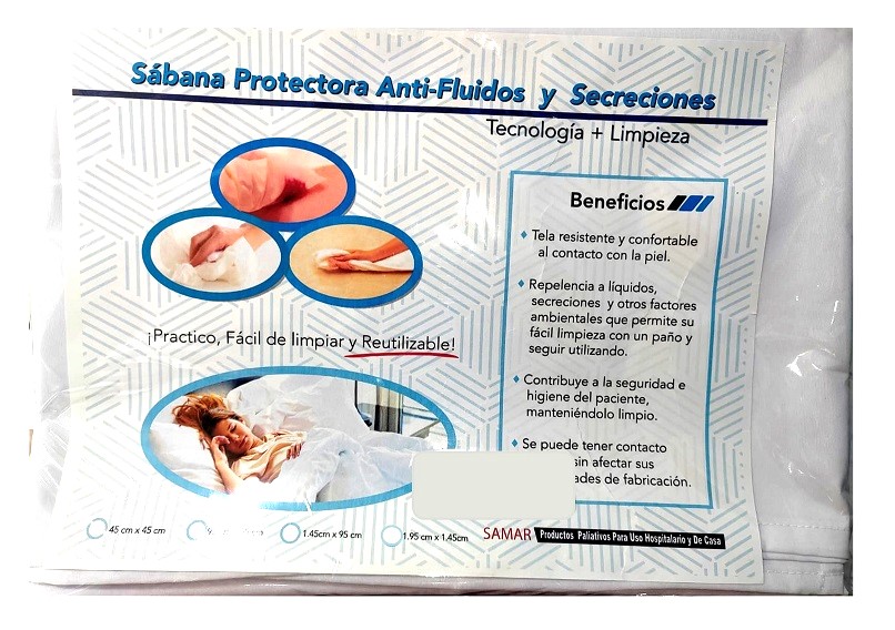 SABANA ANTI-FLUIDOS 1.95 CM X 1.45 CM 40004