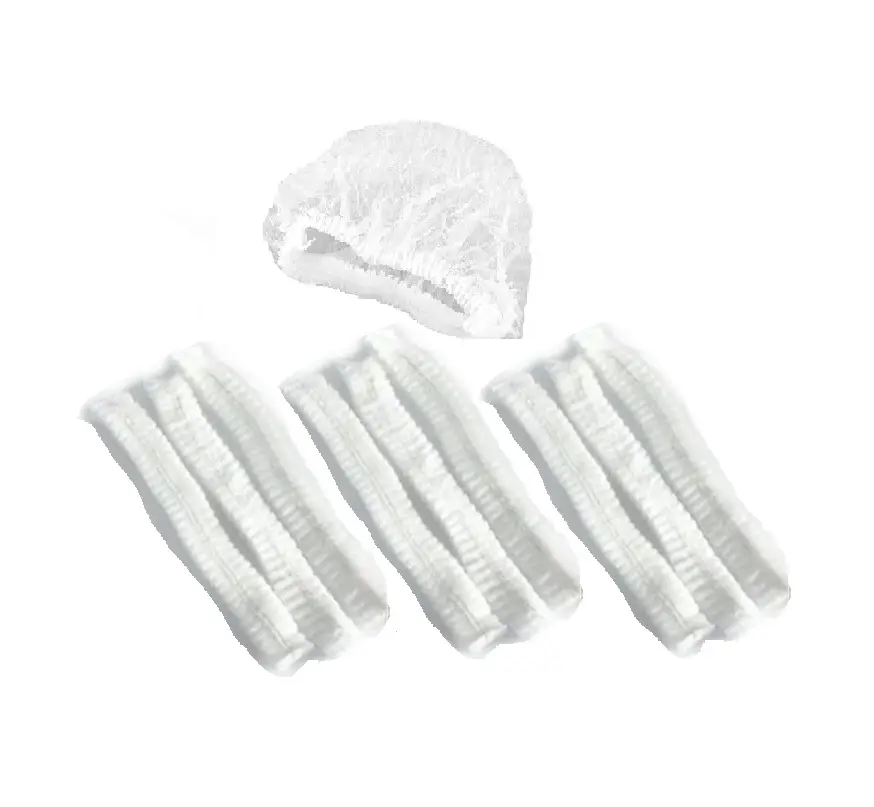 GORRO DESECHABLE PLISADO 10 PZS 17 G. BLANCO SMS