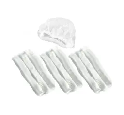 GORRO DESECHABLE PLISADO 10 PZS 17 G. BLANCO SMS