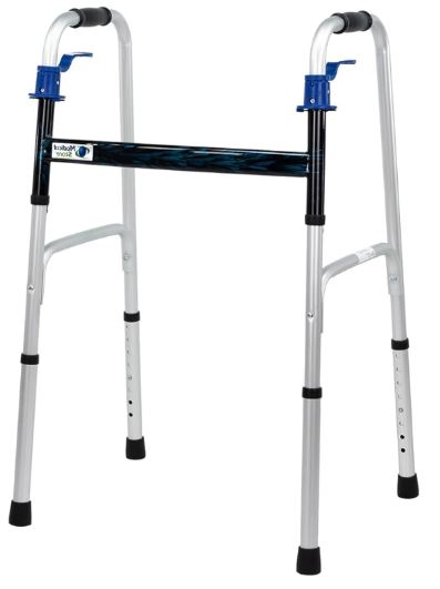 ANDADERA MEDICAL AN6300MS PLEGADO EN PALANCA AZUL DE ALUMINO