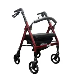 ANDADERA ROLLATOR R223061 PLEGOO BARIÁTRICA GRIS ASIENTO CON BOLSA DE ALUMINIO