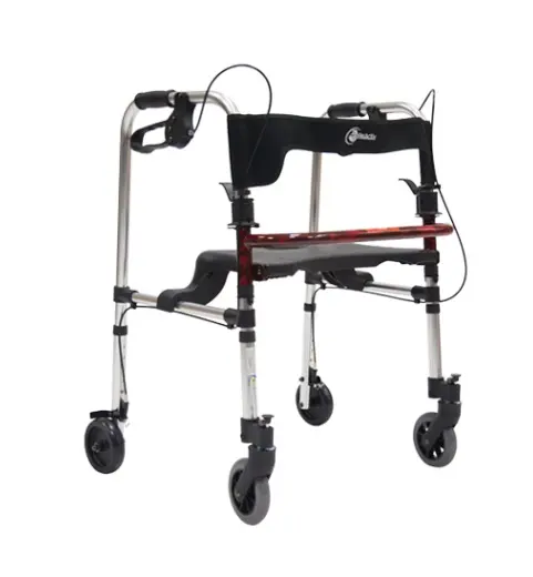 ANDADERA ROLLATOR R213063/64 PLEGOO DE LUJO ASIENTO Y RESPALDO DE ALUMINIO
