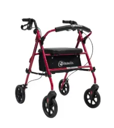 ANDADERA ROLLATOR R223044/45/46 PLEGOO ASIENTO CON BOLSA DE ALUMINIO VARIOS COLORES