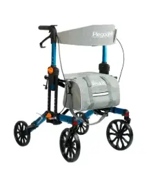 ANDADERA ROLLATOR R226031-AM PLEGOO AZUL ASIENTO AJUSTABLE CON BOLSA DE ALUMINIO