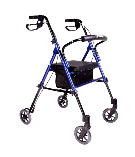 ANDADERA ROLLATOR R214045 ULTRA COMPACTA AZUL DE ALUMINIO