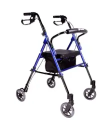 ANDADERA ROLLATOR R214045 ULTRA COMPACTA AZUL DE ALUMINIO