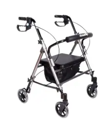 ANDADERA ROLLATOR R214046 ULTRA COMPACTA GRIS DE ALUMINIO