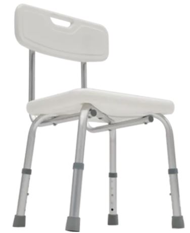 BANCO DUCHA R211212 BLANCO CON RESPALDO DESARMABLE