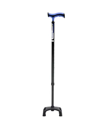 BASTON 4 APOYOS R219031-30 ALEMAN AZUL-VERDE BASE PLASTICA