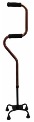 BASTON 4 APOYOS DOBLE CUELLO SC-664 BRONCE DE ALUMINIO