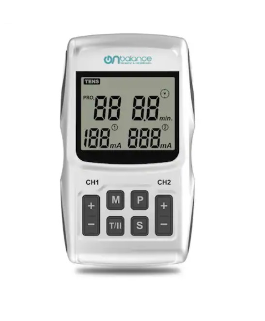 TENS ELECTRO ESTIMULADOR ONB-R-C3 ON BALANCE 2CANALES CORRIENTES RUSAS TENS EMS IF Y 100 PROGRAMAS