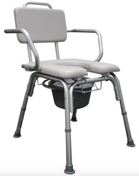 SILLA COMODO R204103-G TIPO HERRADURA BRAZOS ABATIBLES ACOJINADA DE ALUMINIO