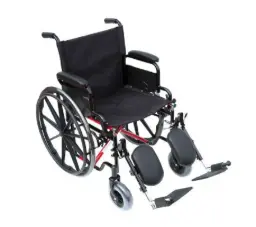 SILLA DE RUEDAS COMPANION BLACK M300-120 18"CON ELEVAPIES DE ACERO
