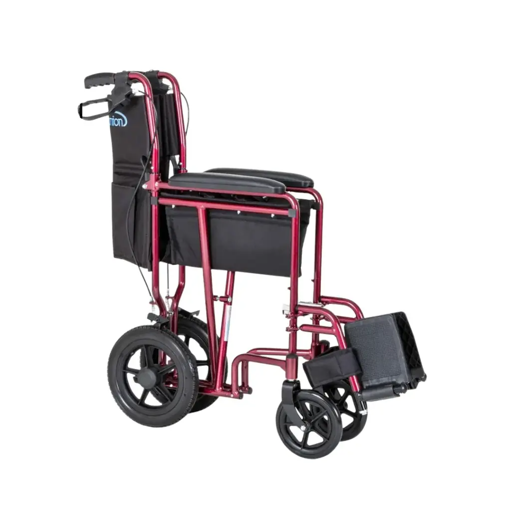 SILLA DE TRASLADO COMPANION 18" M300-054 VINO DE ALUMINIO