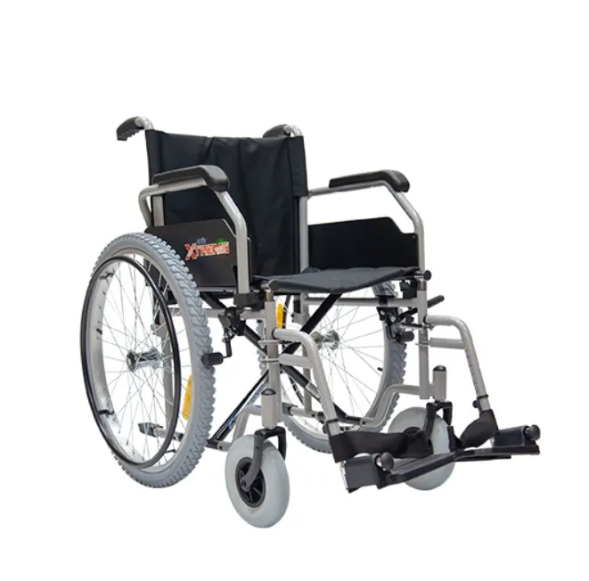 SILLA DE RUEDAS XTREME 18" R218020Br-TN ACERO C BRUMA, NEUMATICA CON DESCANZAPIES