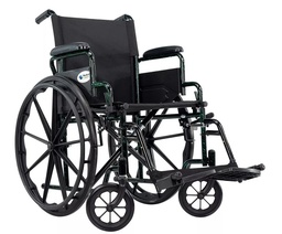 SILLA DE RUEDAS FLAMA SR8631DMS 18" ROJ-VER-AZU-NEG CON DESCANSAPIES DE ACERO