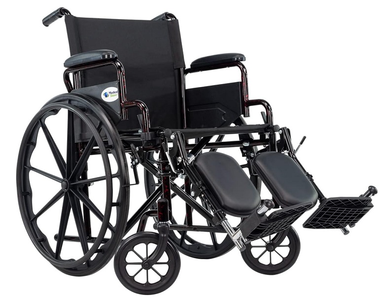 SILLA DE RUEDAS FLAMA 18" SR8631DMS ROJ-AZU-VER-NEG CON ELEVAPIES DE ACERO