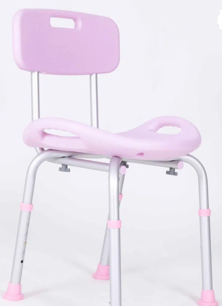 SILLA DUCHA COMPANION M350-011 ROSA CON RESPALDO