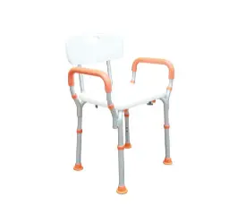 SILLA DUCHA COMPANION M350-030 NARANJA CON DESCANSABRAZOS