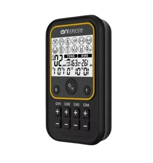 TENS EMS ELESTROESTIMULADOR ONB-R-E1 CANALES 4 RECARGABLE