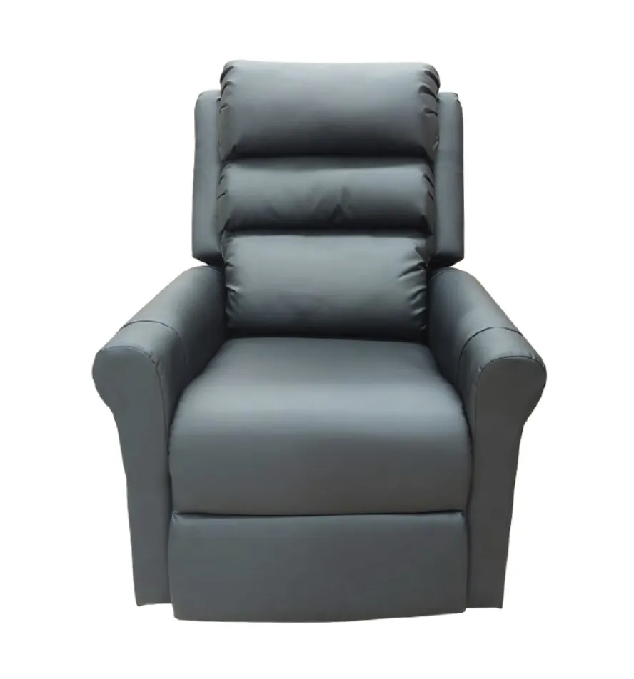 REPOSET RECLINABLE VINIPIEL NEGRO SIST. DE MASAJE/CALOR KH100102