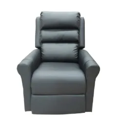 REPOSET RECLINABLE VINIPIEL NEGRO SIST. DE MASAJE/CALOR KH100102