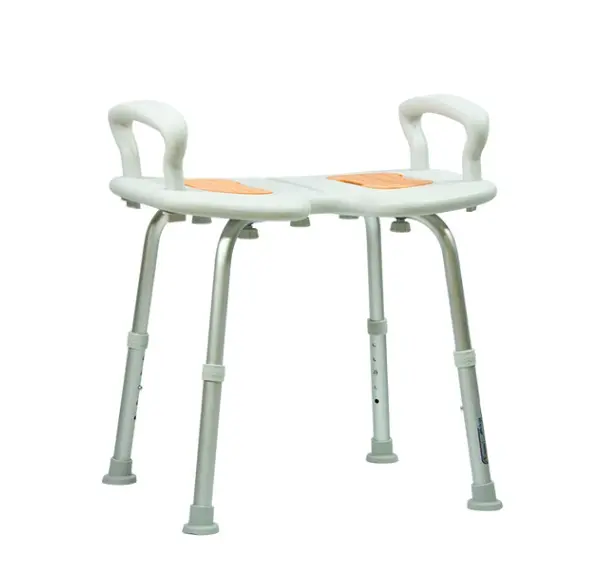 [012665] BANCO DUCHA ACKUA R225111/112 NARANJA-AQUA CON AGARRADERA ERGONOMICA DE ALUMINIO