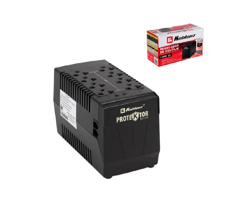 REGULADOR KOBLENZ RS-1410 DE 1410VA, 700W, 120V NEGRO