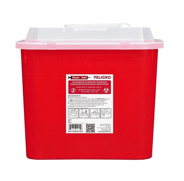 RECOLECTOR 4 LT. 0646800 DE PUNZOCORTANTES