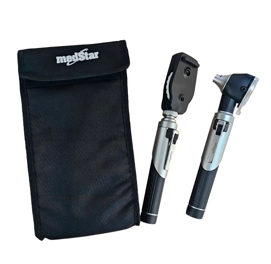 ESTUCHE MEDSTAR SWZ-34.09.049 NEGRO OTOSCOPIO-OFTALMOSCOPIO FIBRA OPTICA
