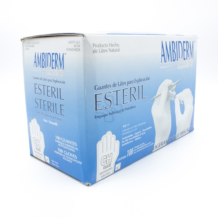 GUANTE AMBIDERM ESTERIL CH. 100 PZS 100000012