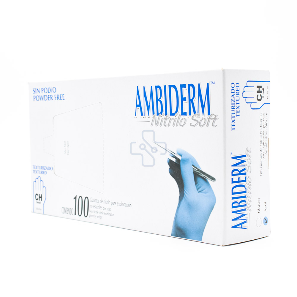 GUANTE AMBIDERM NITRILO AZUL CH. 100106032
