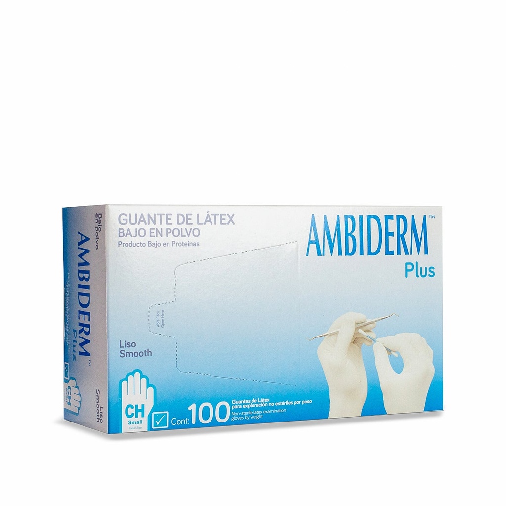 GUANTE AMBIDERM NO ESTERIL CH 100101012 100 PZS