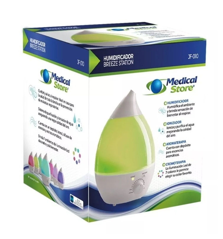 HUMIDIFICADOR DE AMBIENTE ULTRASONICO R-HJ010RH CON LUZ LED DE COLORES