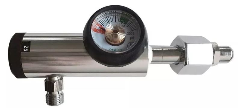 REGULADOR DE OXIGENO DE TUERCA CON DIAFRACMA R-R540LDY 2-15 LPM 1700/4200