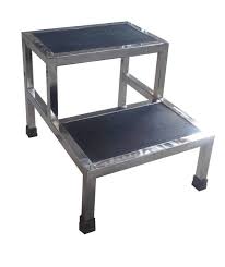 ESCALERILLA 2 PELDAÑO ACERO INOX.