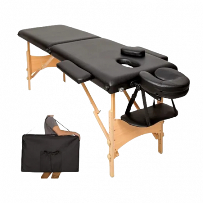 MESA PARA MASAJE M012A 3 SECC NEGRA PORTATIL