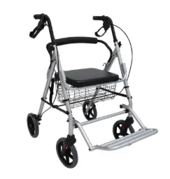 ANDADERA ROLLATOR HANDY AN10G DESCASA PIES Y CANASTA DE ALUMINIO