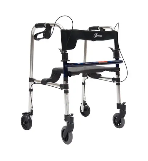 ANDADERA ROLLATOR R213063/64 PLEGOO DE LUJO ASIENTO Y RESPALDO DE ALUMINIO