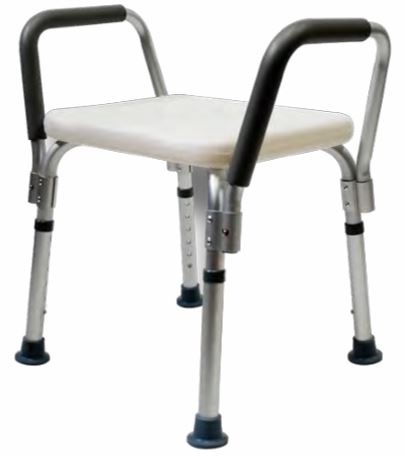 BANCO DUCHA EKO ED600101 BLANCO SIN RESPALDO CON DESCANSABRAZOS