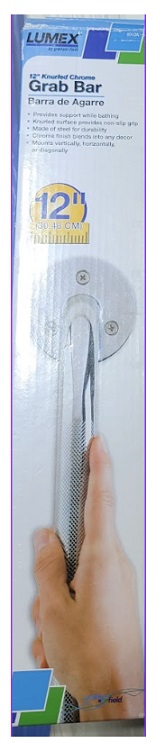 BARRA LUMEX PARA BAÑO 12 CROMADA RECTA