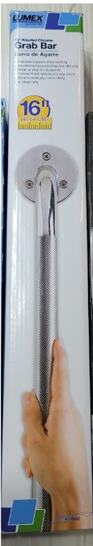 BARRA LUMEX PARA BAÑO 16 CROMADA RECTA