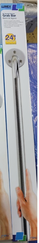 BARRA LUMEX PARA BAÑO 24 CROMADA RECTA