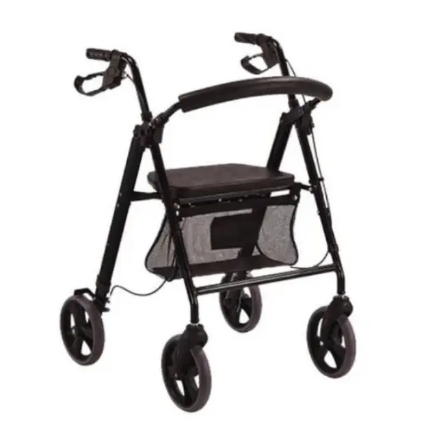 ANDADERA ROLLATOR MOBICARE DY9188LH NEGRA CON BOLSA PLEGABLE DE ALUMINIO
