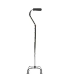 BASTON 4 APOYOS R211133 PLATA BRILLANTE BASE METALICA