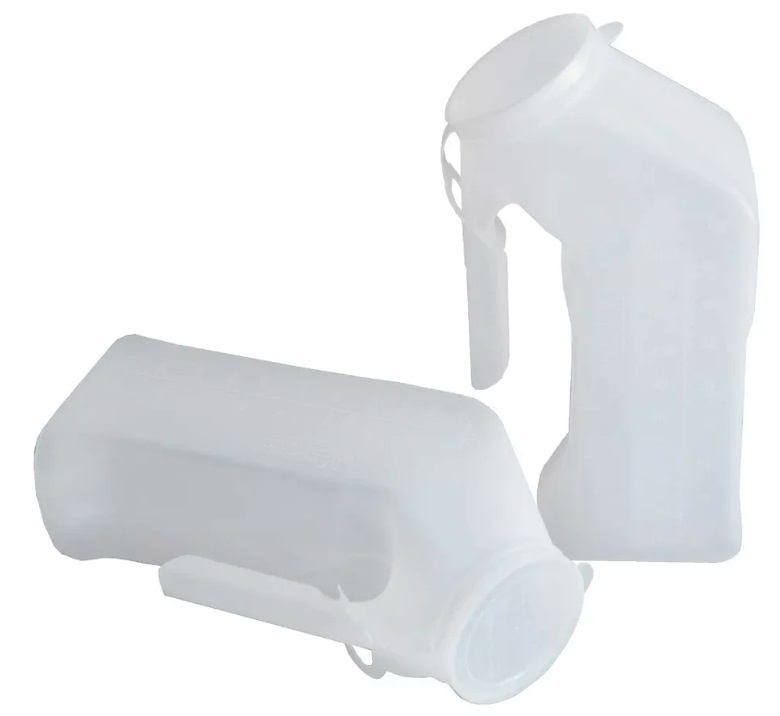 ORINAL DE PLASTICO BLANCO CON TAPA