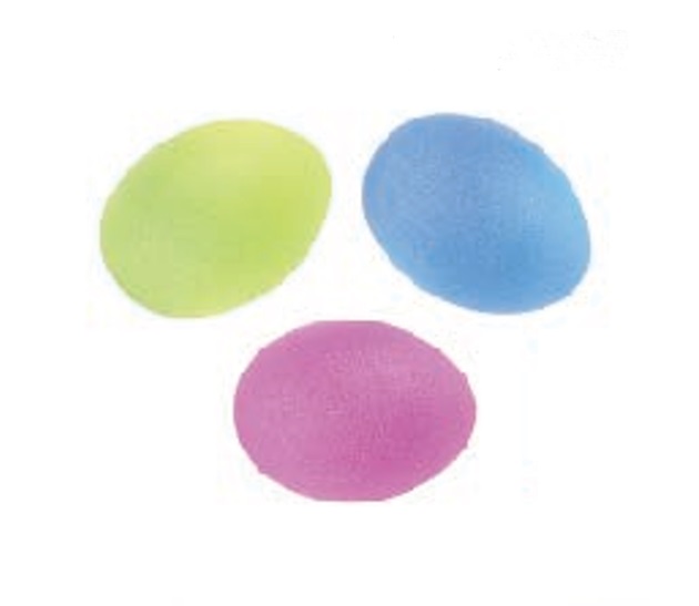 PELOTA DE GEL 3 PZS RHS-1 LIGERA MEDIANA ALTA RESTENCIA OVALADA REHABILITACIÓN